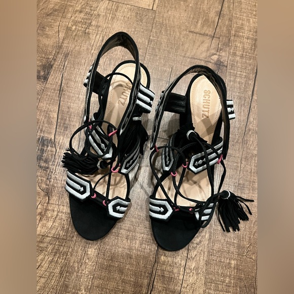 Schutz Anthropologie Liessel Tasseled Heels - Picture 3 of 13